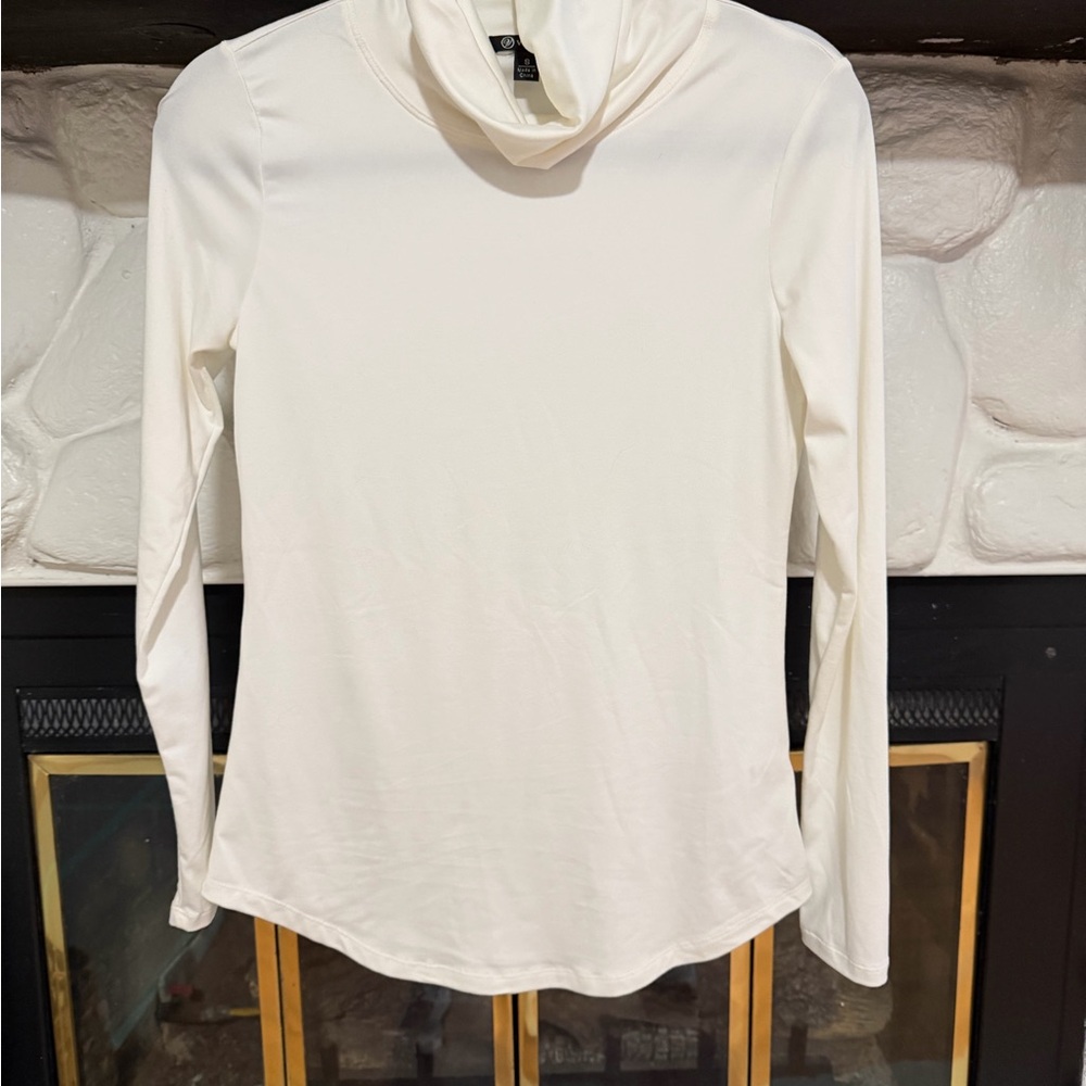Versona Cream Long-Sleeve Turtleneck Top